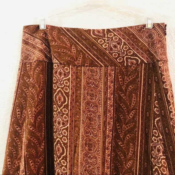 J Crew rust mixed print wool midi skirt - Picture 8 of 9